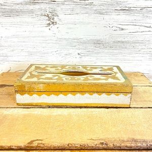 Vintage Italy Kleenex box florentine gold decor heritage